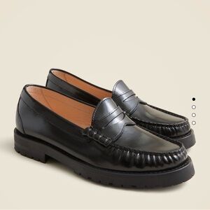J. Crew Sleek Black Loafers